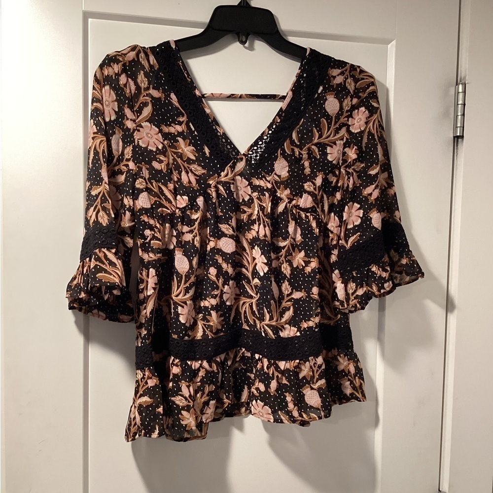 Nwot DR2 Size S‎ 3/4 Sleeve Babydoll Blouse
